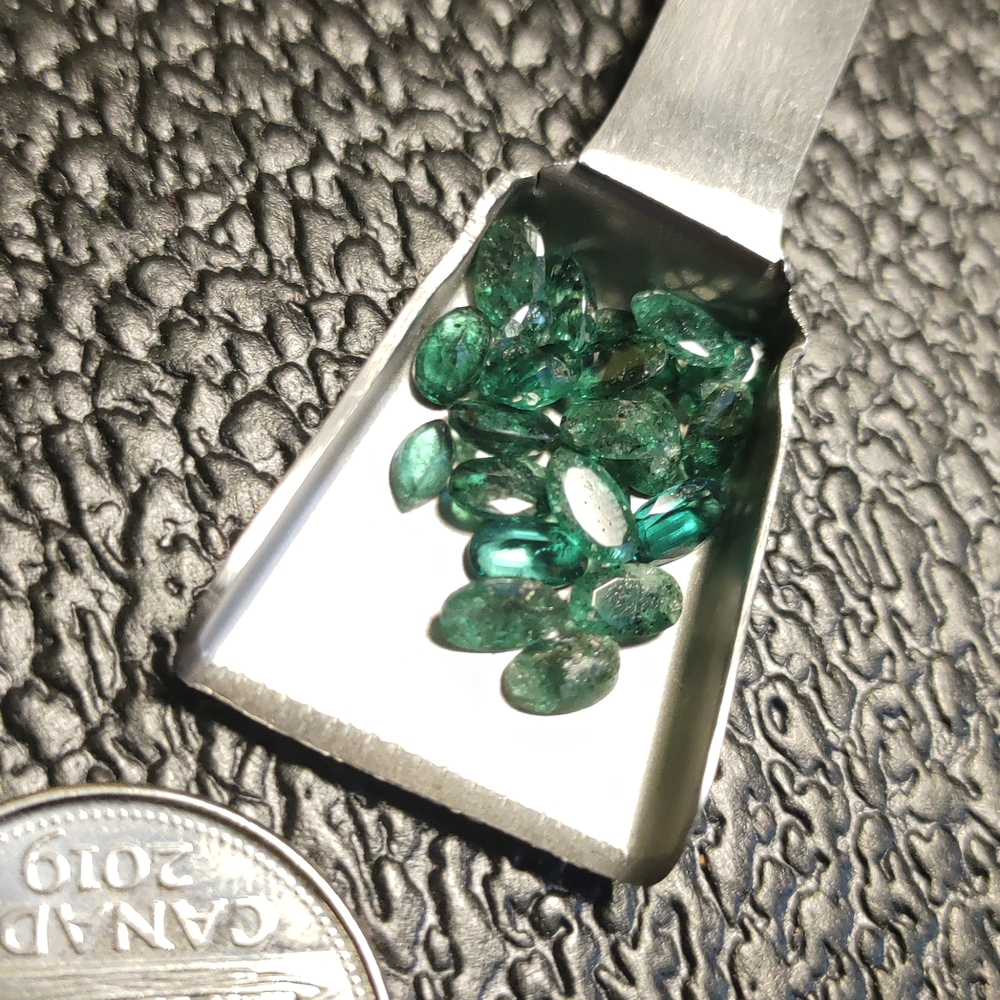 Faceted Emerald Gemstones #131